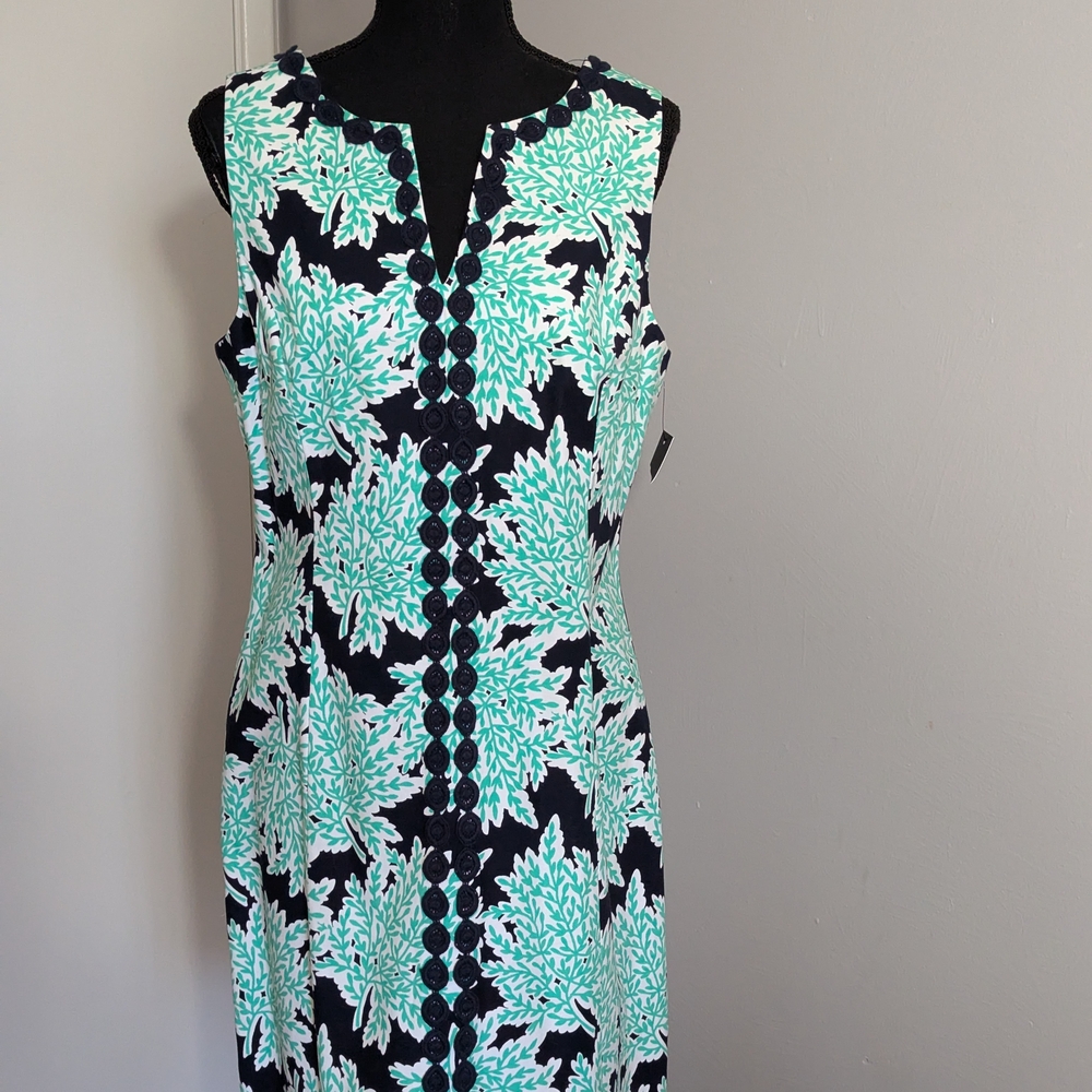 Crown & Ivy Green and Black Midi Dress